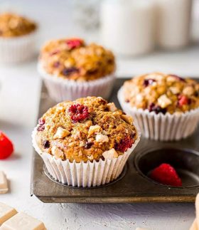 Deliciously Irresistible White Chocolate Banana Muffins